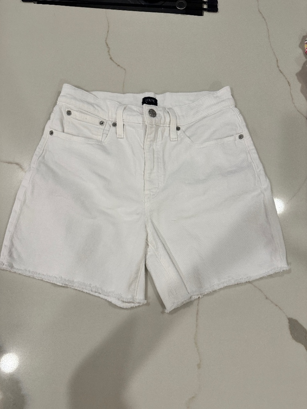 J. Crew Factory White Denim Shorts - 27